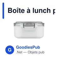 Boîte à lunch personnalisable HOAGIE avec logo en PP - Miniature 6