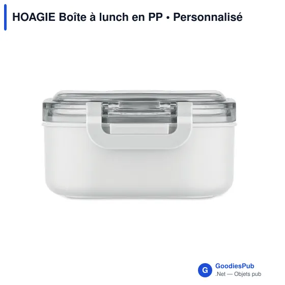 Boîte à lunch personnalisable HOAGIE avec logo en PP - Image 6
