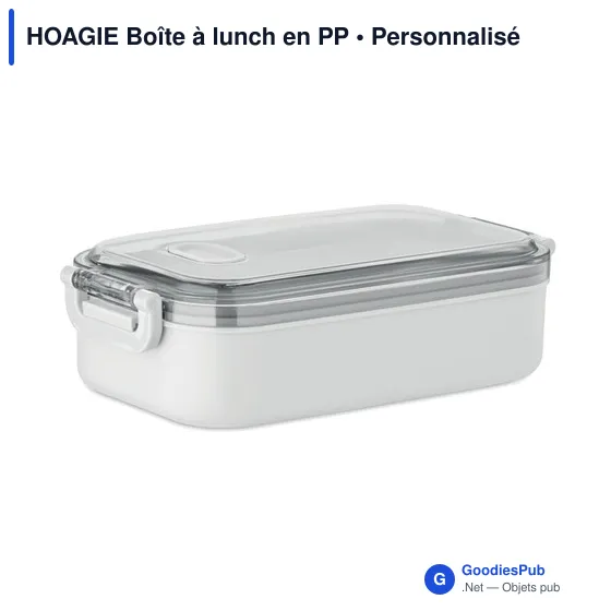 Boîte à lunch personnalisable HOAGIE avec logo en PP - Image 7
