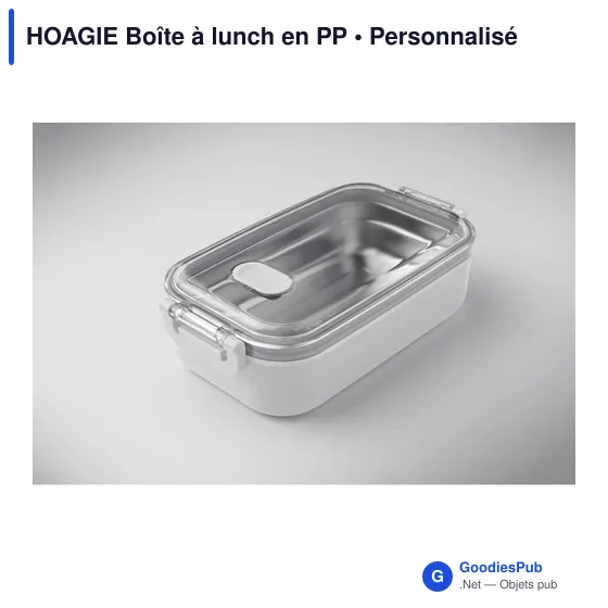 Boîte à lunch personnalisable HOAGIE avec logo en PP - Image 8