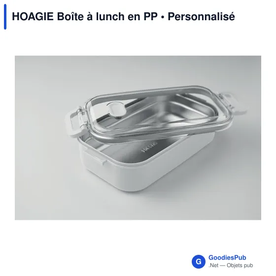 Boîte à lunch personnalisable HOAGIE avec logo en PP - Image 9