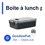 Boîte à lunch personnalisable HOAGIE avec logo en PP - Miniature 10