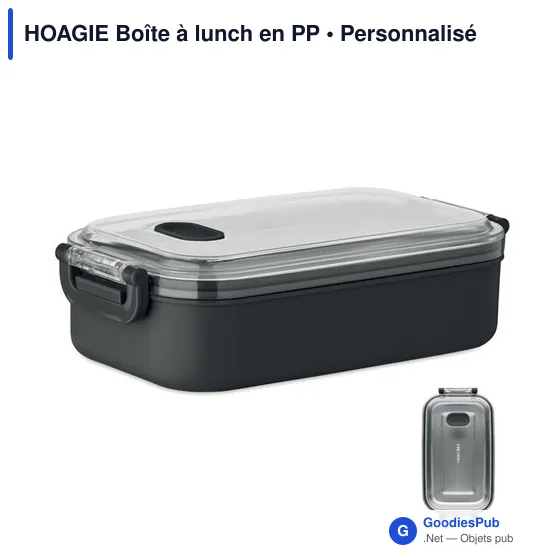 Boîte à lunch personnalisable HOAGIE avec logo en PP - Image 10