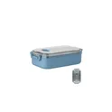 Variante bleu pétrole - Boîte à lunch personnalisable HOAGIE avec logo en PP