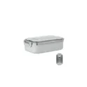 Variante gris - Boîte à lunch personnalisable HOAGIE avec logo en PP
