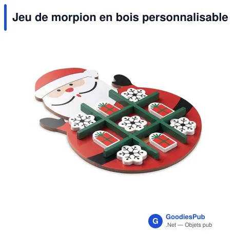 Jeu de morpion en bois personnalisable avec logo - HOHOTOE