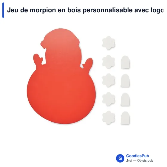 Jeu de morpion en bois personnalisable avec logo - HOHOTOE - Image 2