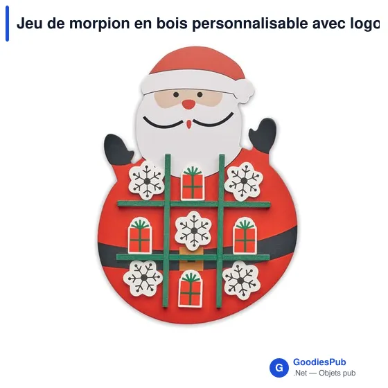 Jeu de morpion en bois personnalisable avec logo - HOHOTOE - Image 6