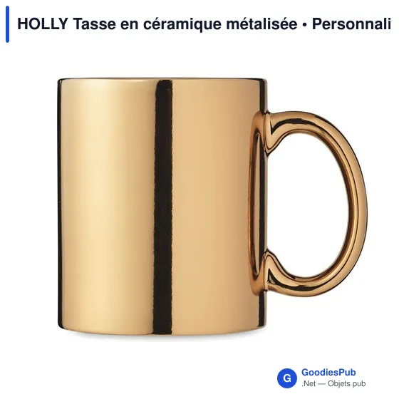 HOLLY Tasse en céramique métalisée - Image 2