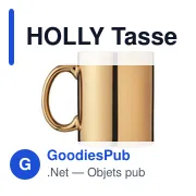 HOLLY Tasse en céramique métalisée - Miniature 3
