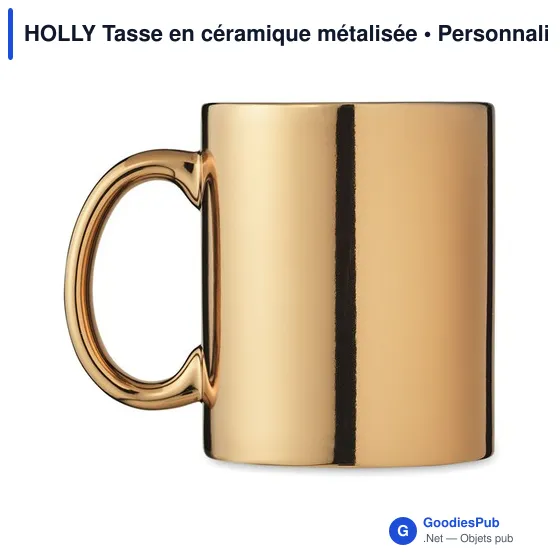 HOLLY Tasse en céramique métalisée - Image 3