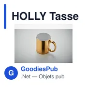 HOLLY Tasse en céramique métalisée - Miniature 6