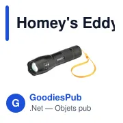 Lampe de poche personnalisable Homey's Eddy DIY avec logo - Miniature 1