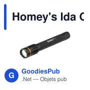 Lampe de poche personnalisable Homey's Ida On the Road avec logo - Miniature 1