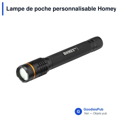 Lampe de poche personnalisable Homey's Ida On the Road avec logo