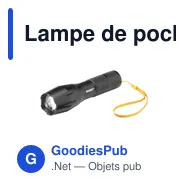 Lampe de poche personnalisable Homey's Mel Outdoor avec logo - Miniature 1