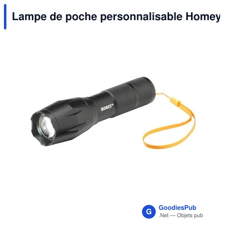 Lampe de poche personnalisable Homey's Mel Outdoor avec logo