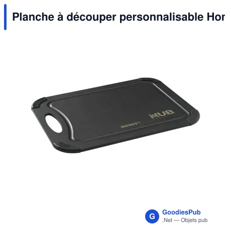 Planche à découper personnalisable Homey's en fibre de bois avec logo