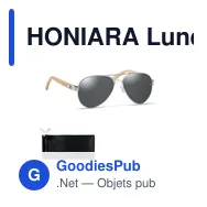 HONIARA Lunettes de soleil en bambou - Miniature 1