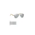 Variante argenté brillant - HONIARA Lunettes de soleil en bambou