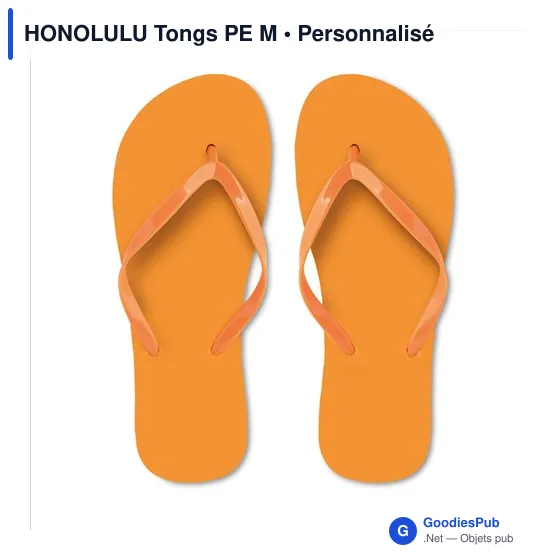 Tongs de plage personnalisables avec logo - HONOLULU Tongs PE M - Image 1