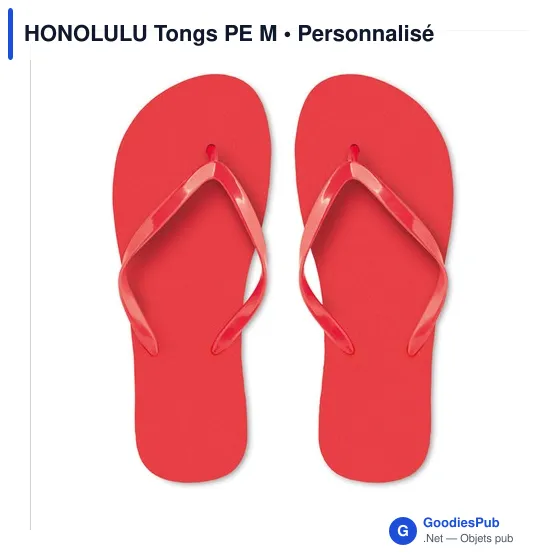Tongs de plage personnalisables avec logo - HONOLULU Tongs PE M - Image 4