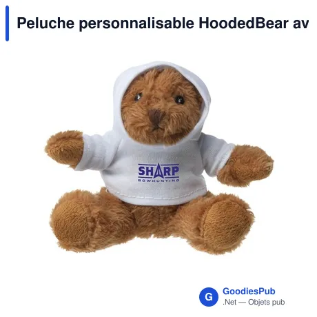 Peluche personnalisable HoodedBear avec logo