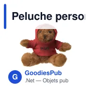 Peluche personnalisable HoodedBear avec logo - Miniature 4