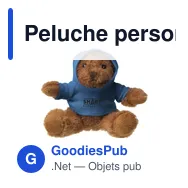 Peluche personnalisable HoodedBear avec logo - Miniature 5