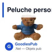 Peluche personnalisable HoodedBear avec logo - Miniature 6