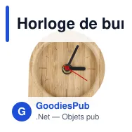 Horloge de bureau personnalisable en bambou et ABS avec logo - Droplet - Miniature 2