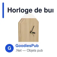 Horloge de bureau personnalisable en bambou avec logo - Homestead - Miniature 2