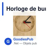 Horloge de bureau personnalisable en bambou rectangulaire avec logo - Rectangle - Miniature 2