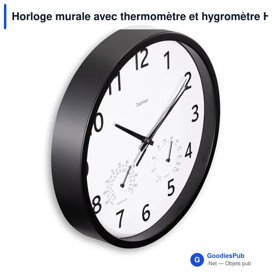 Horloge murale avec thermomètre et hygromètre Hama - Image 2