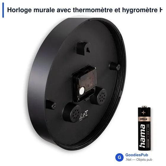 Horloge murale avec thermomètre et hygromètre Hama - Image 3
