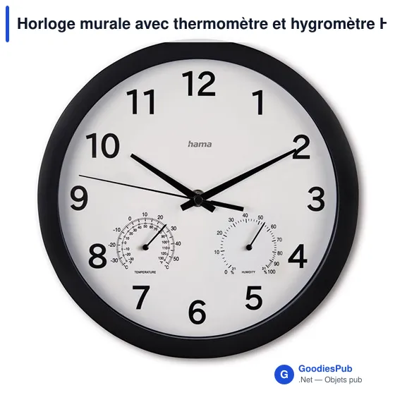 Horloge murale avec thermomètre et hygromètre Hama - Image 4
