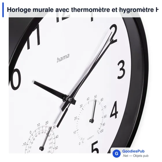 Horloge murale avec thermomètre et hygromètre Hama - Image 5