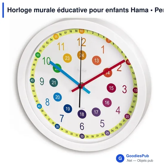Horloge murale éducative pour enfants Hama - Image 1