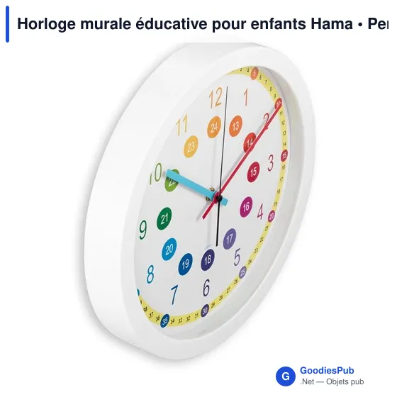 Horloge murale éducative pour enfants Hama - Image 2