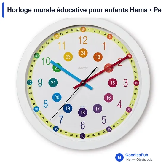 Horloge murale éducative pour enfants Hama - Image 4