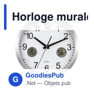 Horloge murale personnalisable en aluminium avec logo - Kenya - Miniature 2