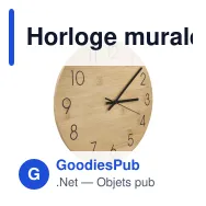 Horloge murale personnalisable en bambou naturel avec logo - Nature - Miniature 2
