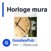 Horloge murale personnalisable en bambou avec logo | Imani - Miniature 2