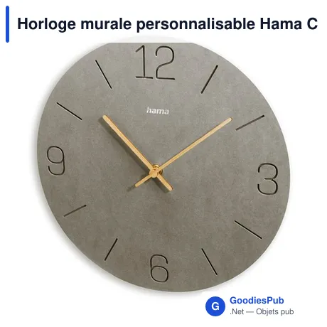 Horloge murale personnalisable Hama Crete avec logo