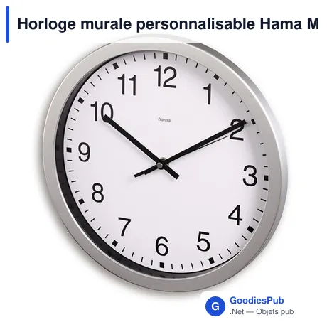 Horloge murale personnalisable Hama Mallorca avec logo