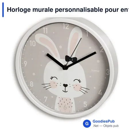 Horloge murale personnalisable pour enfants avec logo - Hama