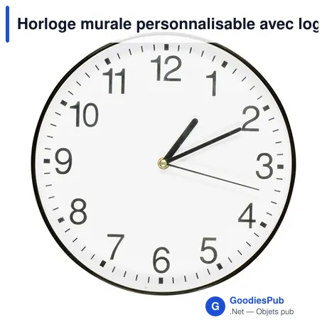 Horloge murale personnalisable avec logo - Nix