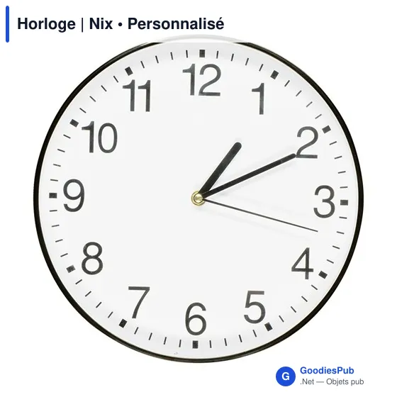Horloge murale personnalisable avec logo - Nix - Image 1