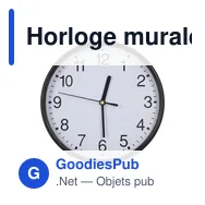 Horloge murale personnalisable Puckett avec logo - Miniature 1