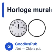 Horloge murale personnalisable Puckett avec logo - Miniature 2